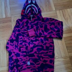 BAPE Color Camo Shark Full Zip Hoodie 'Purple'